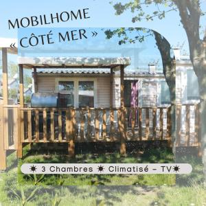 a sign that reads modular coffee meet with a house at Mobilhome Côté mer - 3 Chambres - Climatisé - TV in Sigean