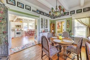a kitchen and dining room with a table and chairs at Eclectic Wildomar Home 6 Mi to Santa Rosa Plateau in Wildomar
