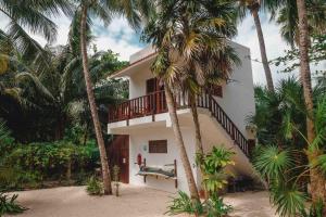 Zahrada ubytování Casa Colibrí Tankah