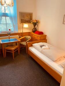 Postel nebo postele na pokoji v ubytování Haus Heidetal