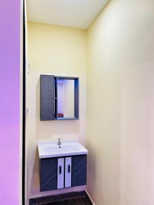 維提里的住宿－Greenview，一间带水槽和镜子的浴室