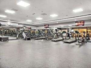 Fitness centrum a/nebo fitness zařízení v ubytování Silkhaus Spacious Studio near Almas West Lake