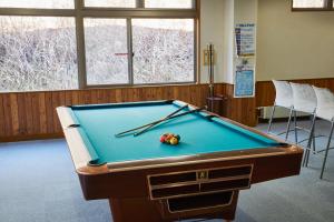 a pool table in a room with a pool table at Shiki Resort Ventvert Karuizawa in Karuizawa