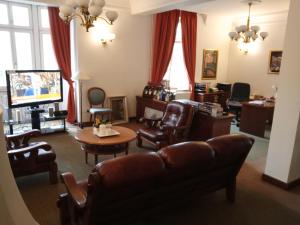 TV a/nebo společenská místnost v ubytování Retro Hotel Villa Ostrava