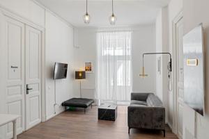 Svetainės erdvė apgyvendinimo įstaigoje Nest Boutique Hostel