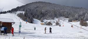 Chalet le p'ti lu v zimě