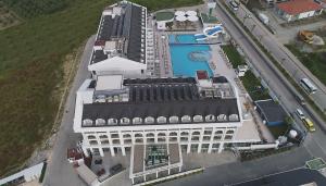 an overhead view of a building with a swimming pool at Sunthalia Hotels & Resorts Ultra All Inclusive Adults Only Party Hotel in Side