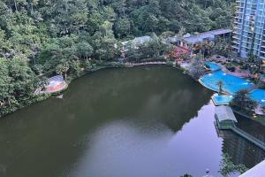 an aerial view of a large body of water at Ipoh Tambun Private Unit Lakeside Residences in Kampong Batu Lapan