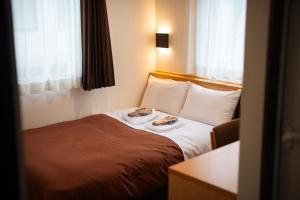 Postel nebo postele na pokoji v ubytování Ueno First City Hotel