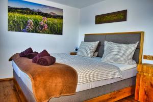 Postel nebo postele na pokoji v ubytování Ferienhaus Bergvagabund