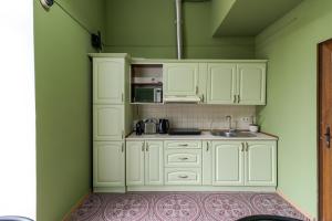 Kuchyň nebo kuchyňský kout v ubytování Soborniy Hostel