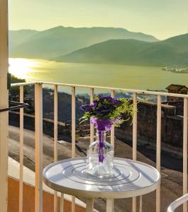 皮索涅的住宿－Lake view 14，阳台上的花瓶