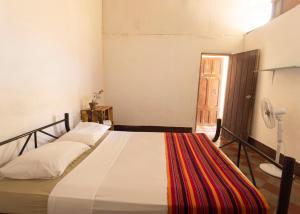 a bedroom with a large bed in a room at Casa Gallo Pinto in Granada