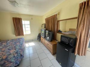 a hotel room with a bed and a television at Bel-Air Motel in Alice