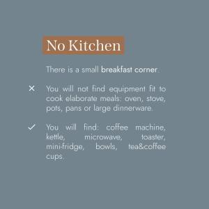 a screenshot of a text box with the words no kitchen at Stilla Mini Room in Livigno