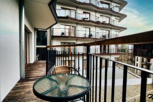 Balkón alebo terasa v ubytovaní Apartament 19 Szklarska Poręba