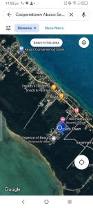 uma imagem de um mapa de uma praia no Google em 7hills comfort suites em Cooperʼs Town