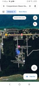 a screenshot of a google map of a beach at 7hills comfort suites in Cooperʼs Town