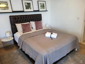 Postel nebo postele na pokoji v ubytování Blue Star Apartments