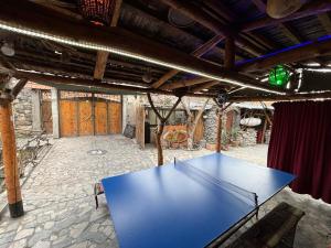 a blue ping pong table in a room at Villa Nors in Yerevan