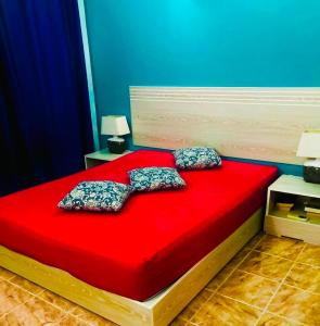 Ένα ή περισσότερα κρεβάτια σε δωμάτιο στο Moderne Ferienwohnung im Parterre mit Wifi