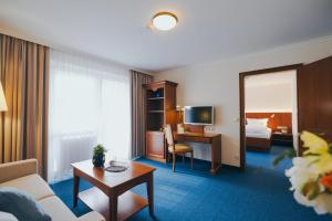 TV a/nebo společenská místnost v ubytování Hotel Reindl Suiten & Appartments