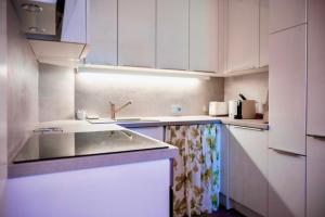 Kuchyňa alebo kuchynka v ubytovaní Cozy Apartment Steyr Mitte, ruhig, Parkplatz, Terasse, 2 Schlafzimmer, WLAN