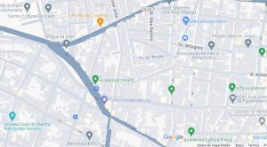 een kaart van een stad met locaties erop bij apartamento 04 super luxo, com garagem, vila-alta Crato in Crato