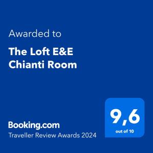 Certyfikat, podpis lub inny dokument wystawiony w obiekcie The Loft E&E Chianti Room
