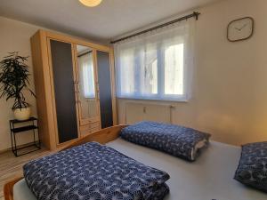 a bedroom with two beds and a window at Holiday Apartment near Triberg Waterfall in Triberg