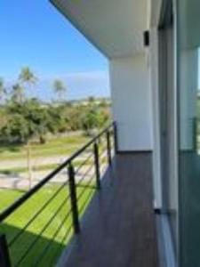 a view of a balcony of a building at Casa Jacome in Acapulco