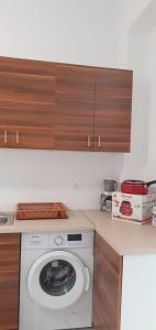 Kuchyň nebo kuchyňský kout v ubytování Ammoudaries appartment