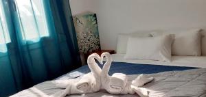 Postel nebo postele na pokoji v ubytování Ammoudaries appartment