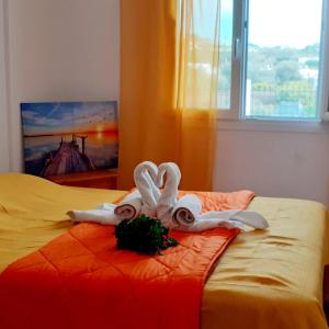 Postel nebo postele na pokoji v ubytování Ammoudaries appartment