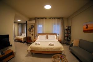 Un pat sau paturi într-o cameră la Cruzeto