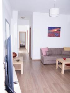 TV a/nebo společenská místnost v ubytování Brand New Apartment in Ialyssos