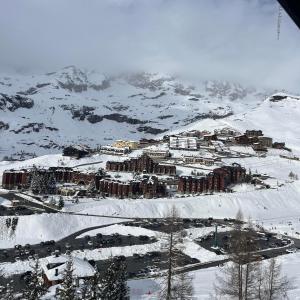 a resort in the snow on top of a mountain at appartamento Cervinia fronte Funivie CIR 0480 in Breuil-Cervinia