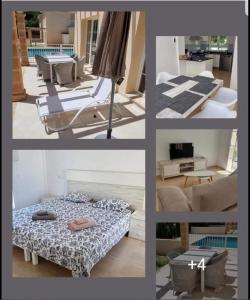 un collage di foto di una camera con letto di La Esperanza a Cala Murada