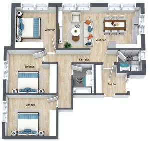 Půdorys ubytování Ferienhaus Casa Luna