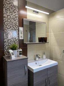 Koupelna v ubytování NOER apartman + 14 fotografií