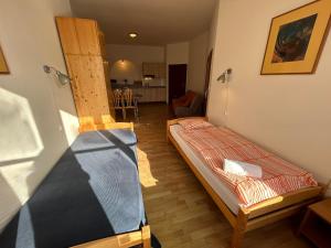 Postel nebo postele na pokoji v ubytování Penzion Maják