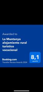 uma imagem de um telemóvel com uma mensagem de texto em La Muntanya alojamiento rural turistico vacacional em Tortosa