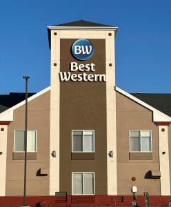 a building with a bil best western sign on it at Best Western Watertown in Watertown