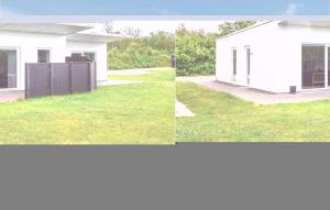two pictures of a house and a yard at Holiday Home Dyrefolden Ringkøbing Iv in Hee