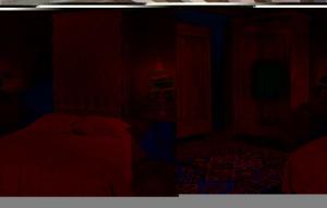 Camera scura con letto e mensola di Cozy Home In Preuilly Sur Claise a Preuilly-sur-Claise