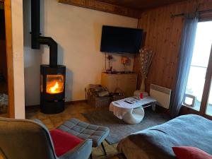 Posezení v ubytování Chalet Le Petit Foyer