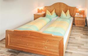 Łóżko lub łóżka w pokoju w obiekcie Ferienwohnung In Aschau