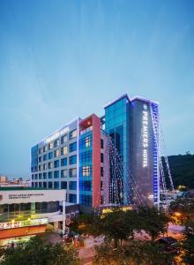 a large building with lights in front of it at Wolmido Premiers Hotel in Incheon