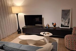 Μια τηλεόραση ή/και κέντρο ψυχαγωγίας στο Boutique Appartement Sparrenduin met airco
