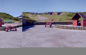 two pictures of a playground with a play park at Two-Bedroom Apartment In Ringkobing in Ringkøbing +18 photos